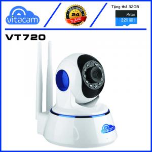 Vitacam VT720 – Camera Đám Mây IP 1.0Mpx 720P HD – Xoay 355 độ, Đàm thoại 2 chiều.